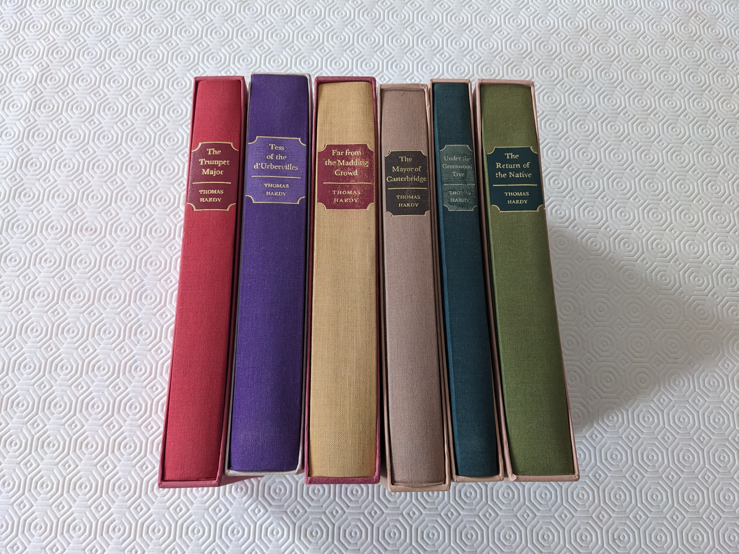 Tess of the d'Urbervilles ; Under the Greenwood Tree ; The Return of the Native ; Far from the Madding Crowd ; The Mayor of Casterbridge ; The Trumpet Major